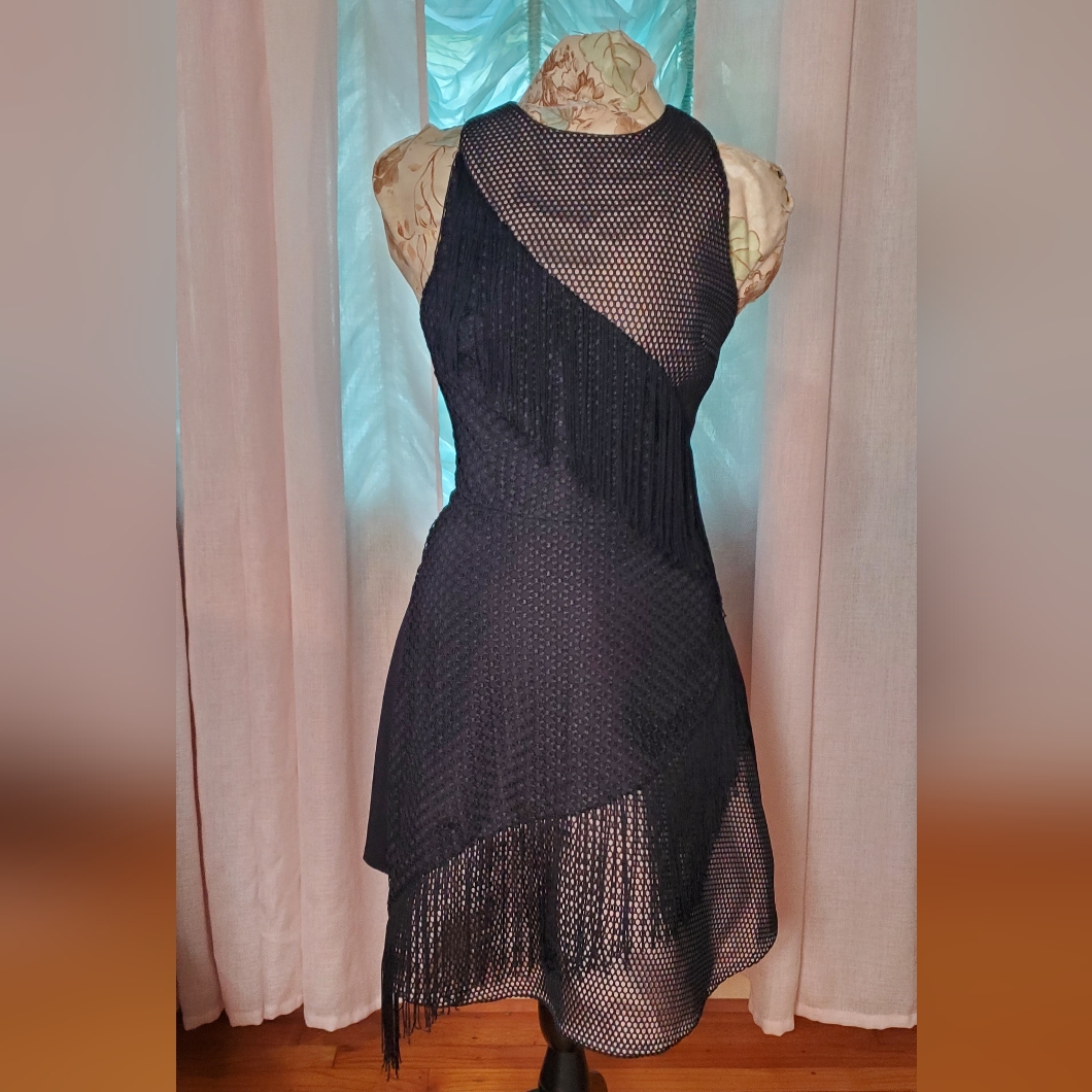 Beautiful Fringe Black Dress. Only Worn Once.